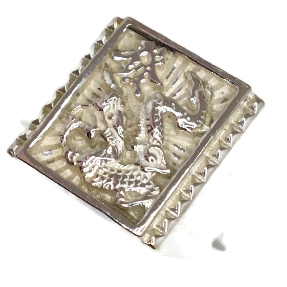 wealth dragon ring Anti-Tarnish silver Band 7 . 75